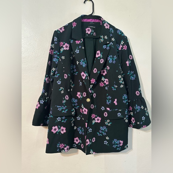 Lane Bryant The Bryant Blazer Green
Floral 3/4 Flare Bell Sleeve Jacket 18 - Picture 1 of 5